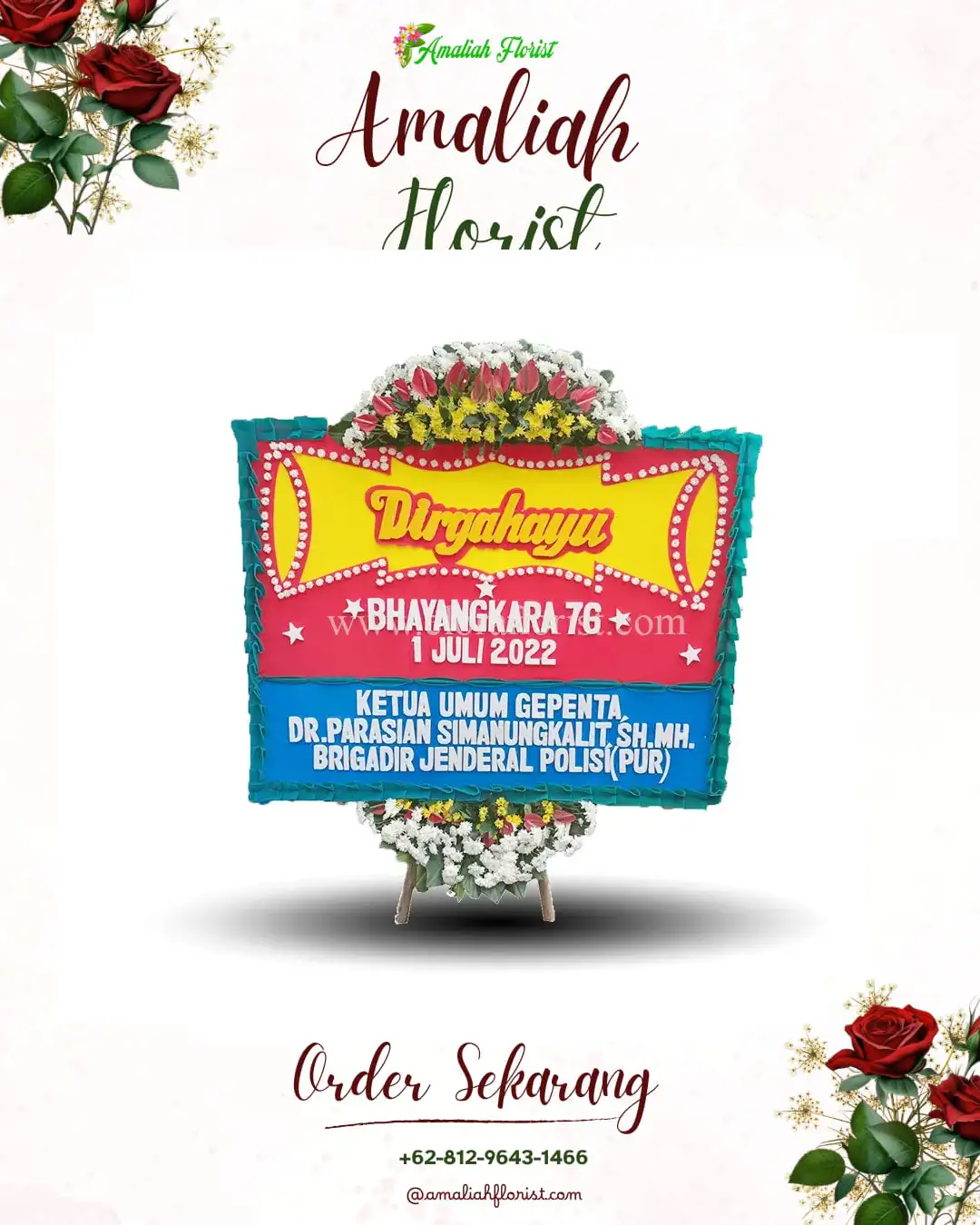 Papan Bunga HUT Ulang Tahun Pancurwening